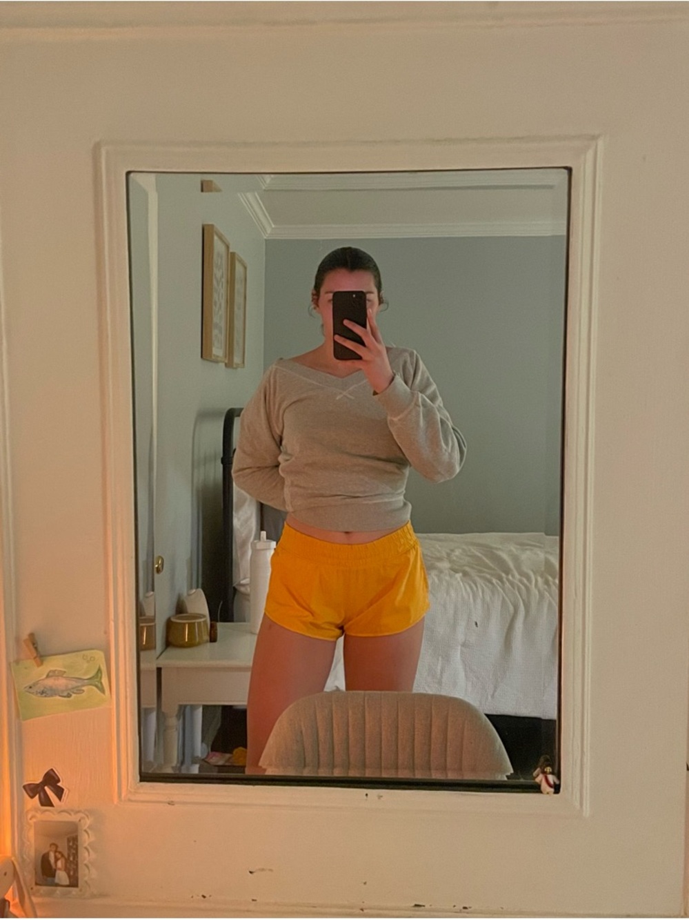 AERIE yellow/orange athletic shorts